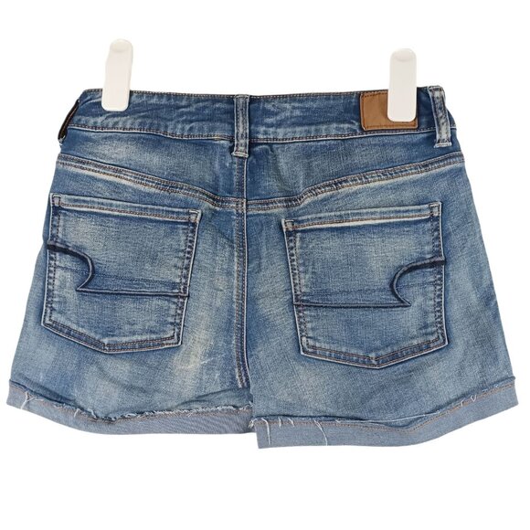 EO Super Super Stretch Distressed Denim Shorts 4 - Picture 3 of 5